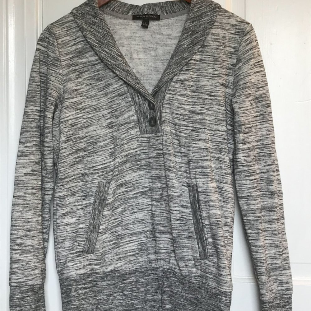Banana Republic, Gray Pullover Sweatshirt, Size S